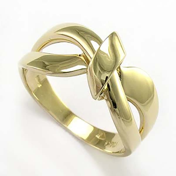14 K Gold Band Design Ring R274 von AnzorJewelry