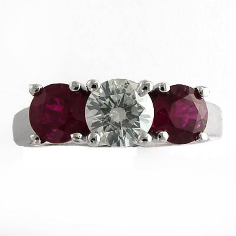 14K Gold Rubin Diamant Drei-stein Ring 1.49Ct. #r583 14K Gold Rubin Diamant Drei-stein Ring 1.49Ct. #r583 von AnzorJewelry