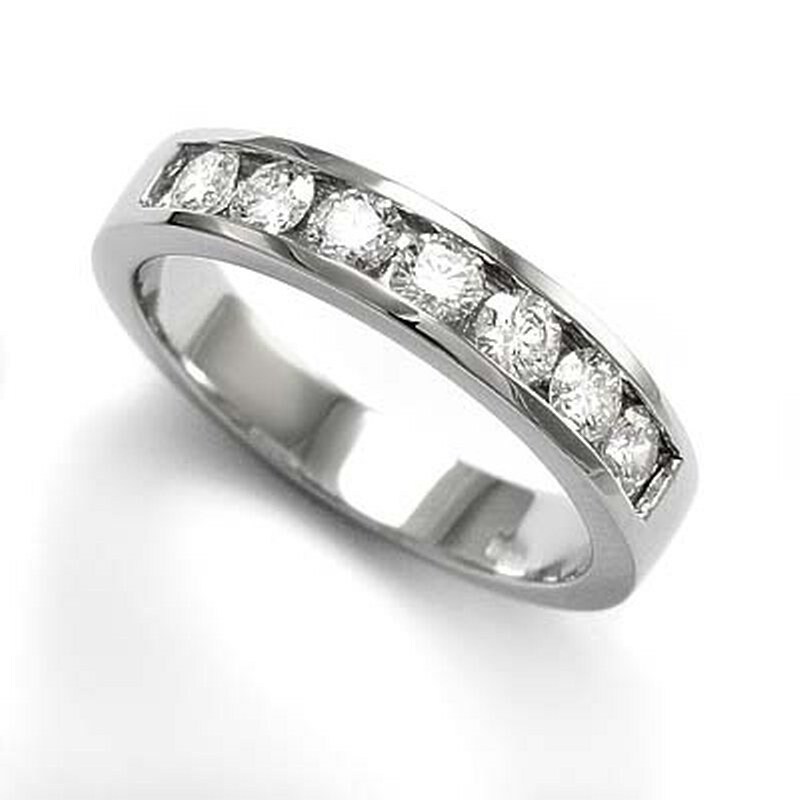 14 K Weißgold Band Diamant Ring Gravur Enthalten Bis Zu 12 Zeichen von AnzorJewelry