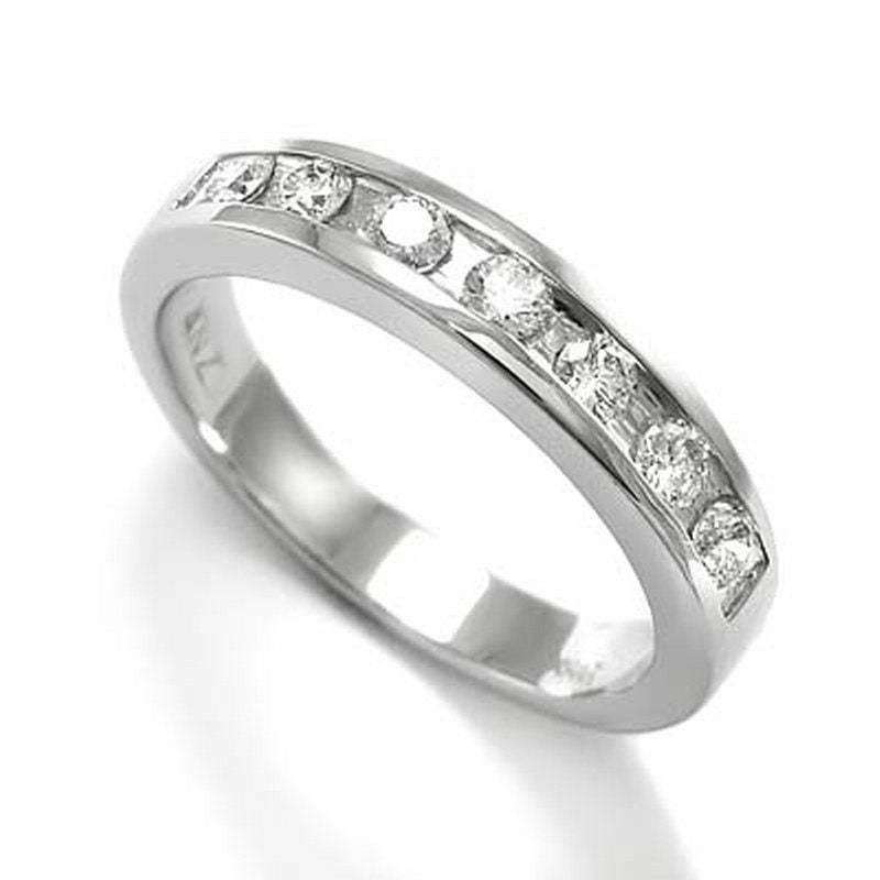 14 K Weißgold Hochzeit Band Diamant Ring von AnzorJewelry