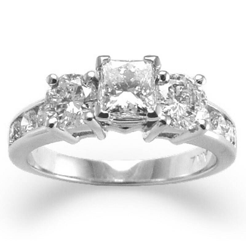 14 K Weißgold Prinzessin Diamant Verlobungsring 14 K Weißgold Prinzessin Diamant Verlobungsring von AnzorJewelry