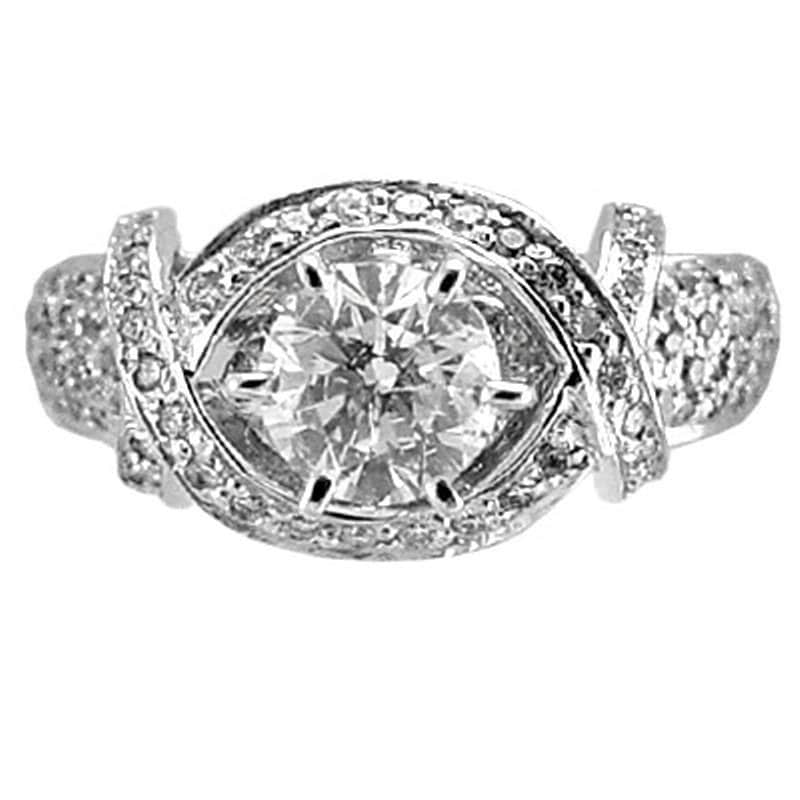 14 K White Gold Jubiläum Diamantring 1, 90 Ct von AnzorJewelry