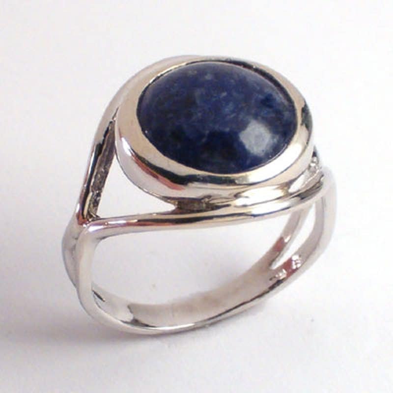 14 K White Gold Lapislazuli Ring von AnzorJewelry