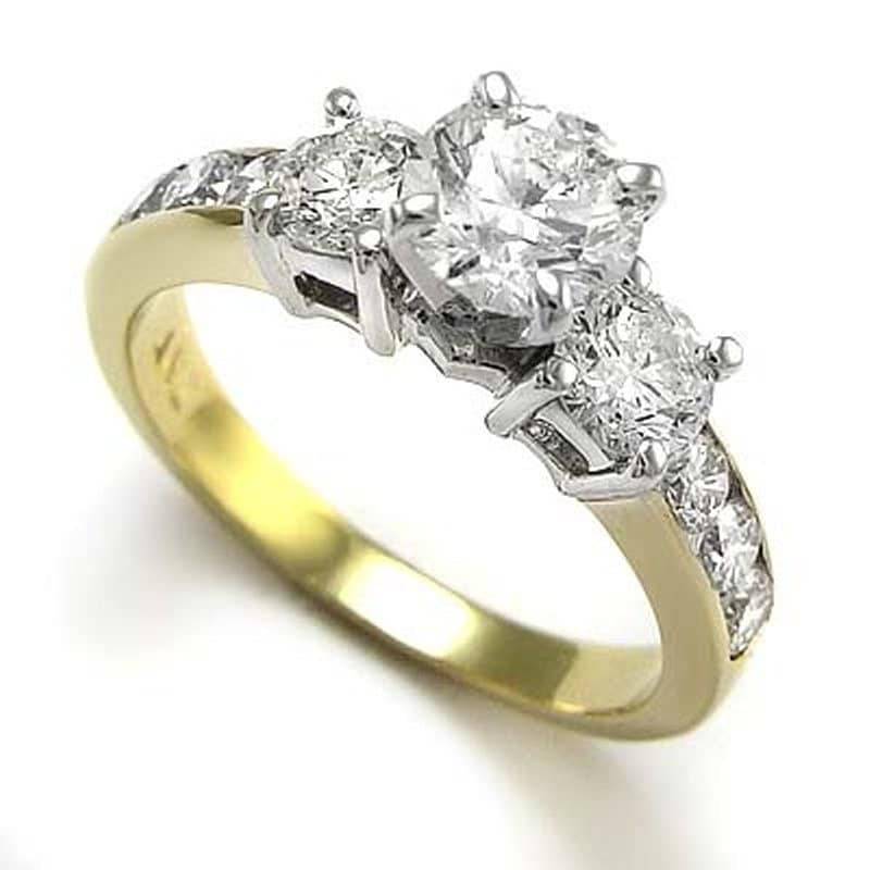 14 K Zwei Ton Gold Diamant Verlobungsring 1, 80 Ct von AnzorJewelry