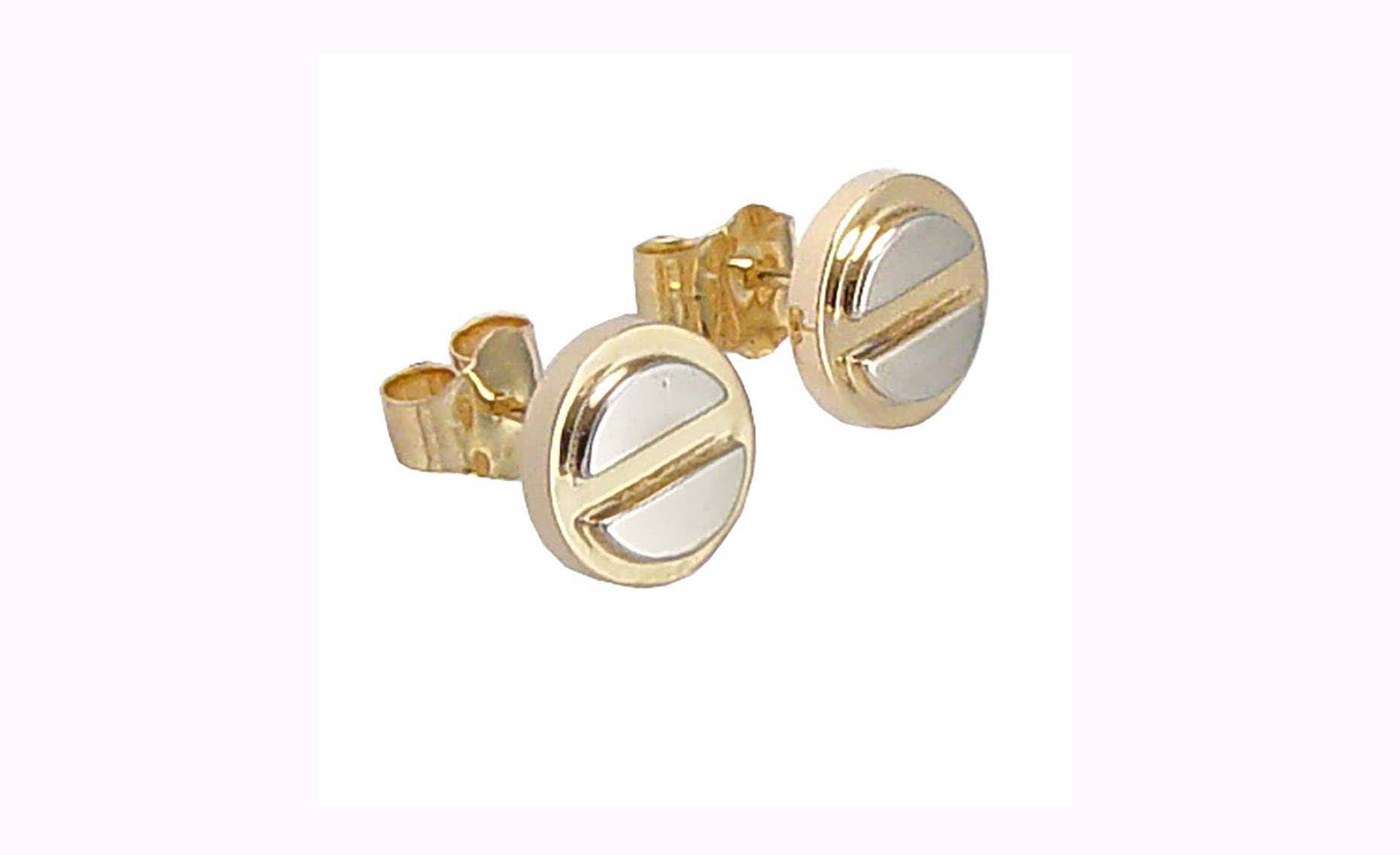 14K Gold Design Handmade Ohrstecker 6mm E370 von AnzorJewelry