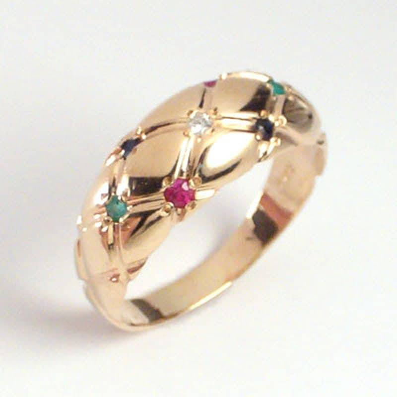 14K Gold Diamant, Rubin, Saphir, Smaragd Ring 14K Gold Diamant, Rubin, Saphir, Smaragd Ring von AnzorJewelry