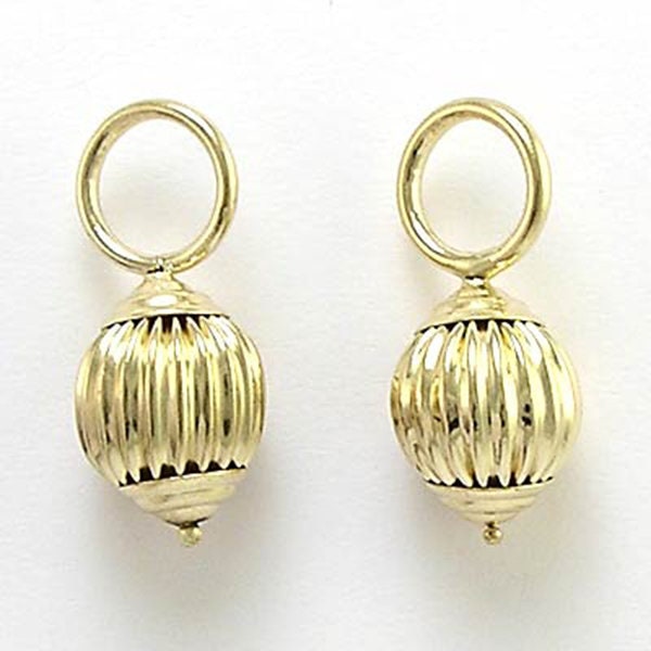 14K Gold Perlen Ohrring Anhänger 10 Mm Filled von AnzorJewelry