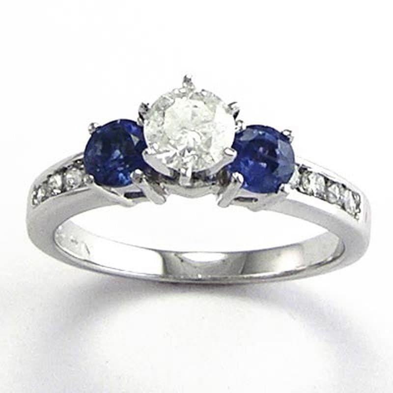 14K Gold Saphir Diamant Verlobungsring 0.70Ct. #r652 von AnzorJewelry