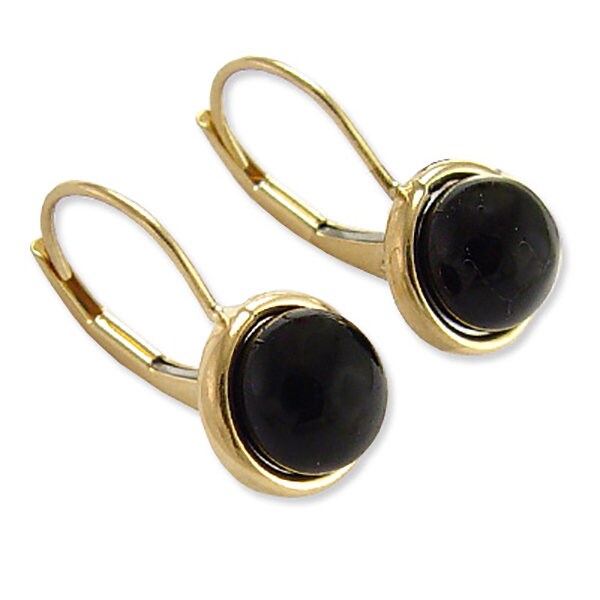 14K Gold Schwarze Onyx Brisur Ohrringe E332 14K Gold Schwarze Onyx Brisur Ohrringe E332 von AnzorJewelry