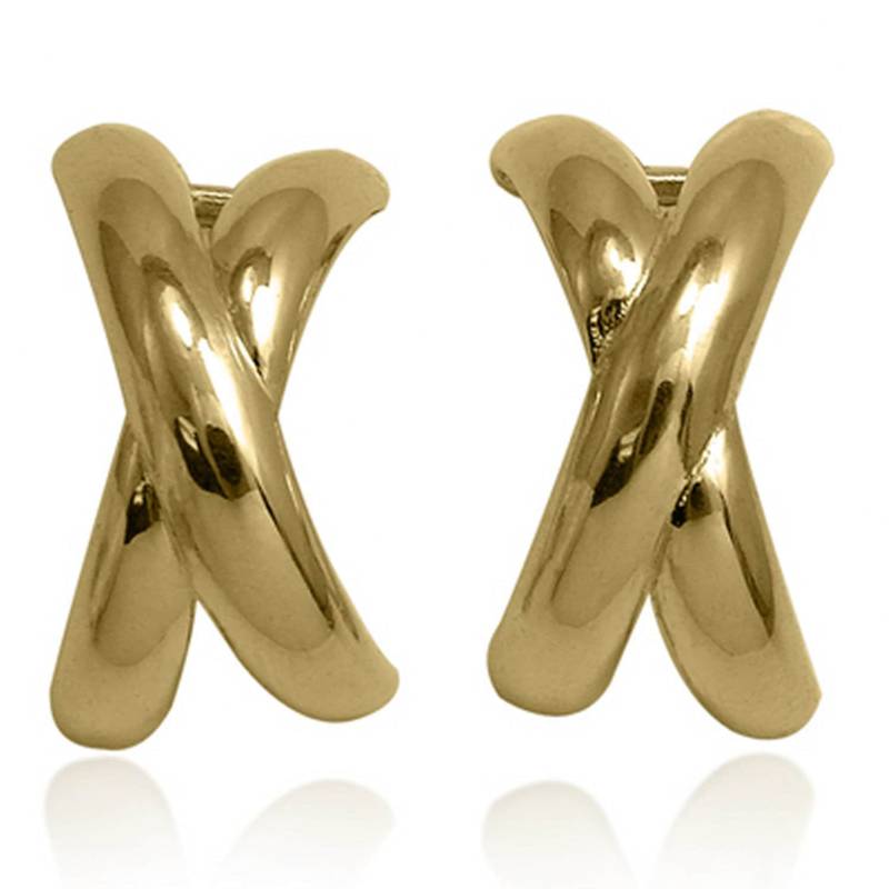 14K Solid Gelbgold Picasso Style X's Ohrringe 3, 20 Gr. Modell-Nr. E1245 von AnzorJewelry