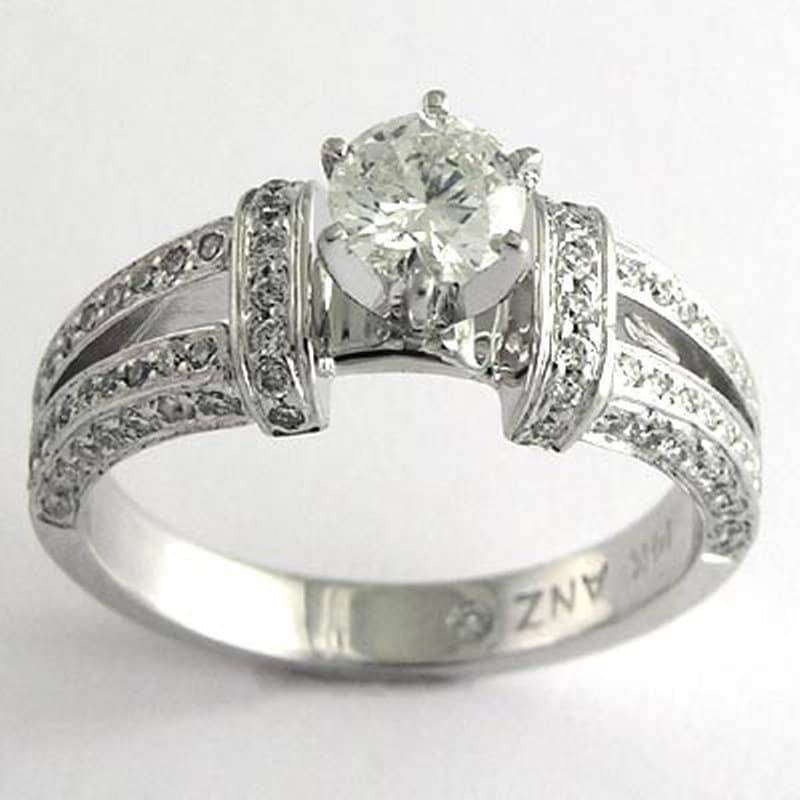 14K Weißgold Diamant Verlobungsring 1, 01 Ct 14K Weißgold Diamant Verlobungsring 1, 01 Ct von AnzorJewelry