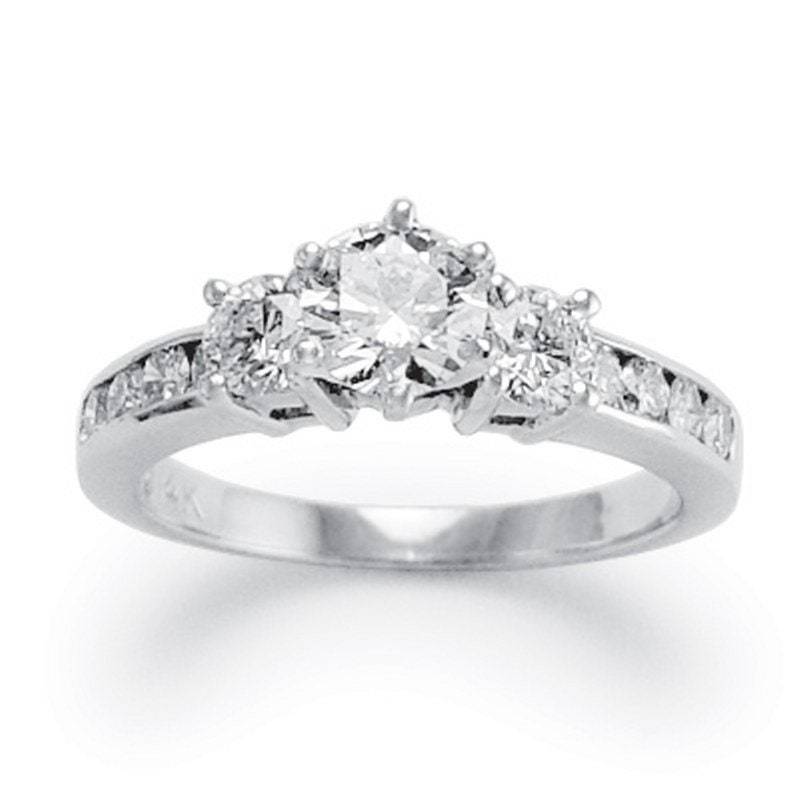 18 K Gold Natürliche Diamant Verlobungsring 1, 27 Ct von AnzorJewelry