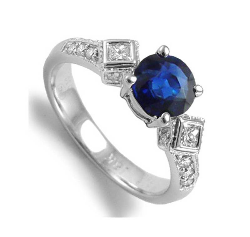 18 K Gold Saphir Diamantverlobungsring 1, 00 Ct. R981 18 K Gold Saphir Diamantverlobungsring 1, 00 Ct. R981 von AnzorJewelry