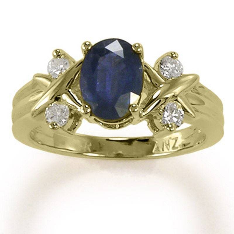 18 K Solid Gold Saphir Und Diamant-Ring 1, 70 Ct von AnzorJewelry