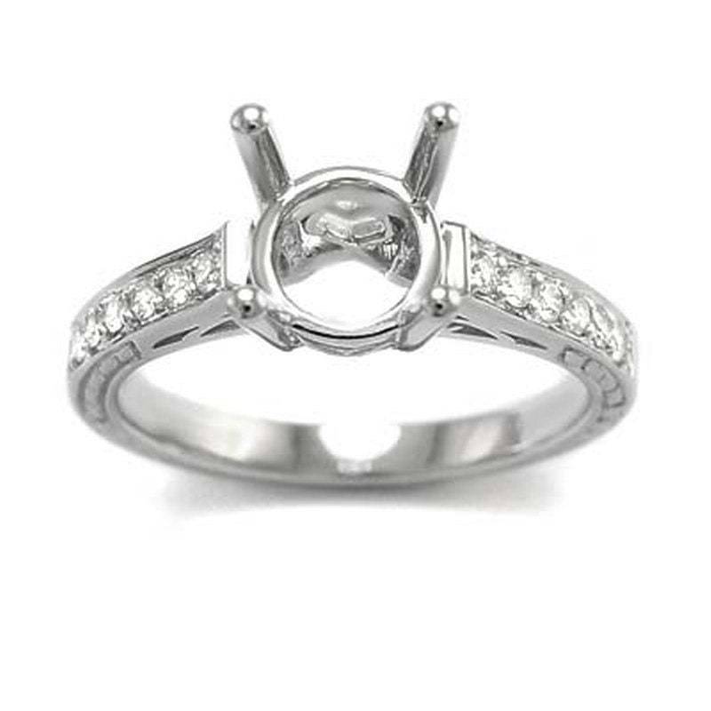 18 K Weißgold Diamant Semi-Mount Ring Einstellung 18 K Weißgold Diamant Semi-Mount Ring Einstellung von AnzorJewelry