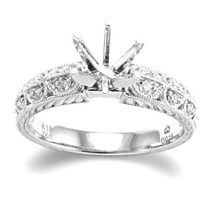 18 K Weißgold Diamant Verlobungsring Semi-Mount Alle Diamanten in Diesem Geschäft Sind 100 % Natürliche Erde Abgebaut von AnzorJewelry