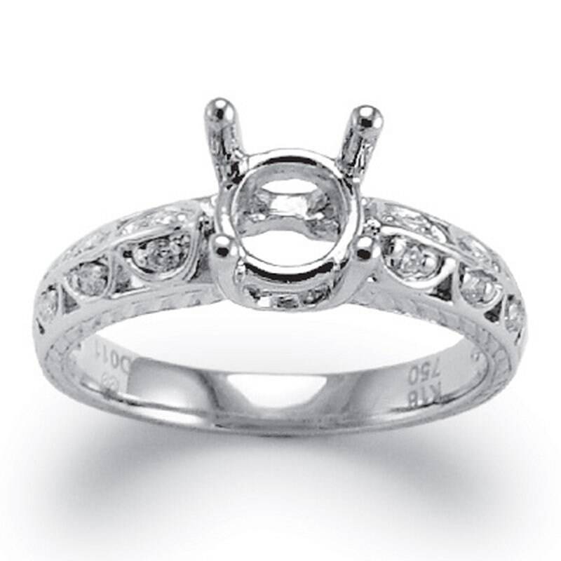 18 K Weißgold Diamant Verlobungsring Semi-Mount 18 K Weißgold Diamant Verlobungsring Semi-Mount von AnzorJewelry