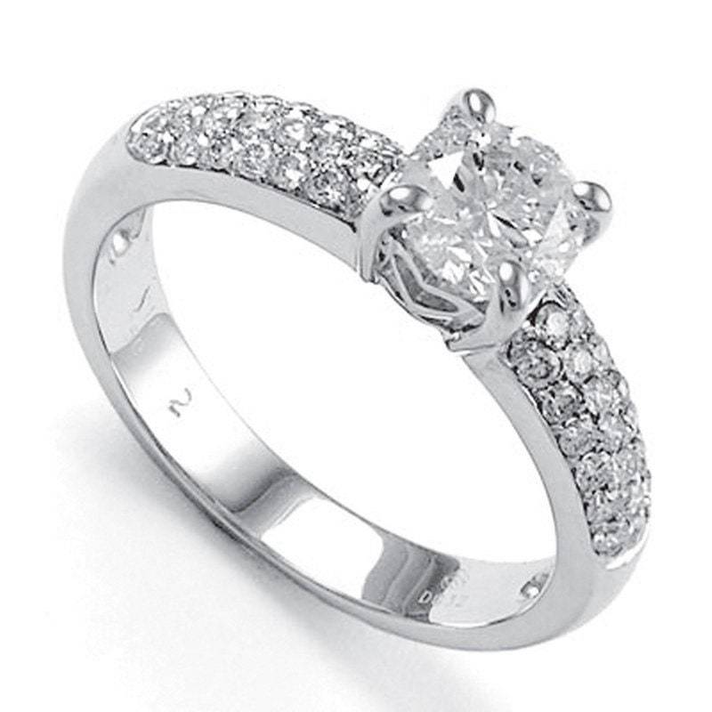 18K Weißgold Diamant Verlobungsring Semi-Mount Ring Preis Beinhaltet Nicht Center Diamant 18K Weißgold Diamant Verlobungsring Semi-Mount Ring Preis Beinhaltet Nicht Center Diamant von AnzorJewelry