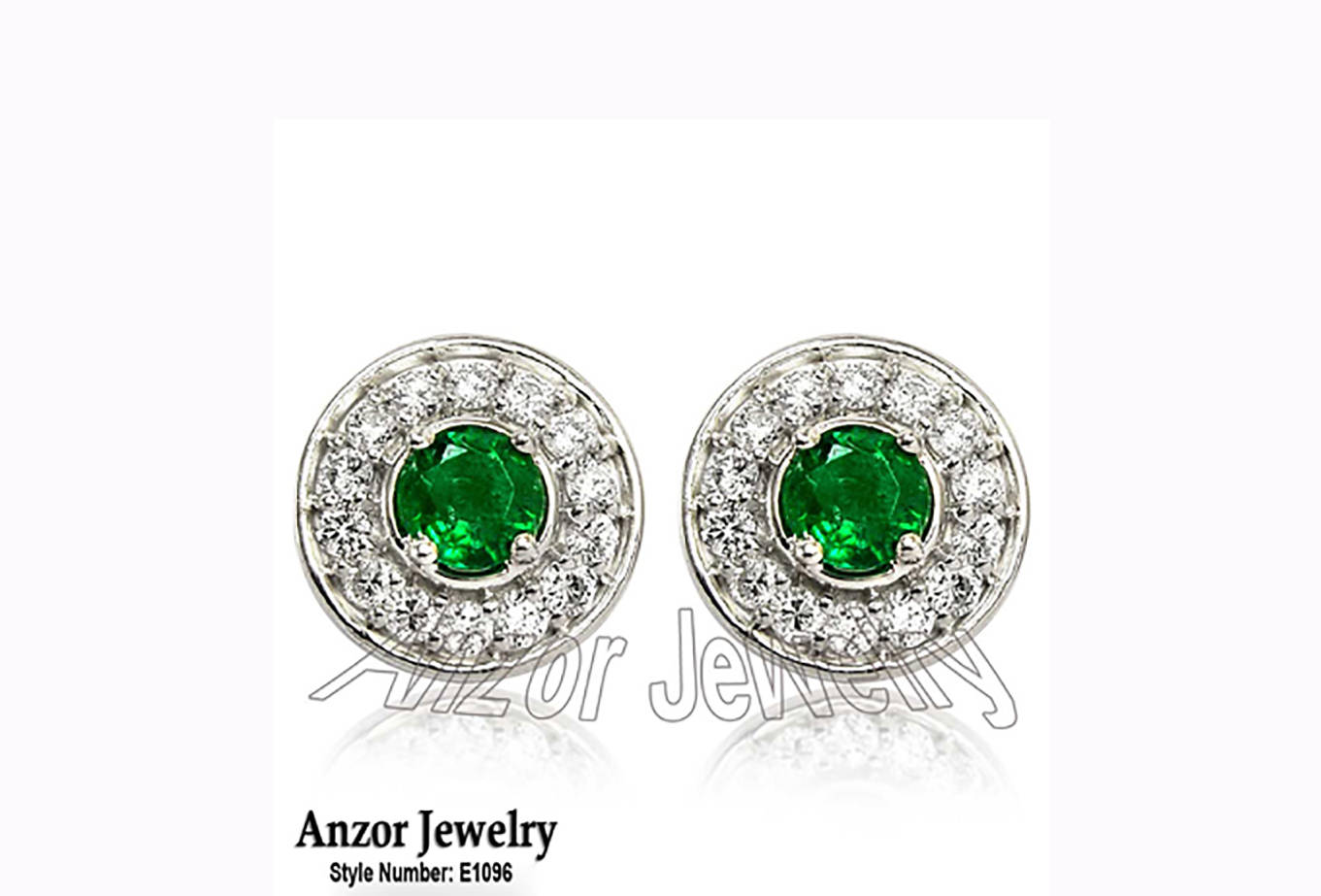 950 Platin 1.20 Ct.t.w. Smaragd .82Ct Diamant Ohrstecker #e1096 von AnzorJewelry