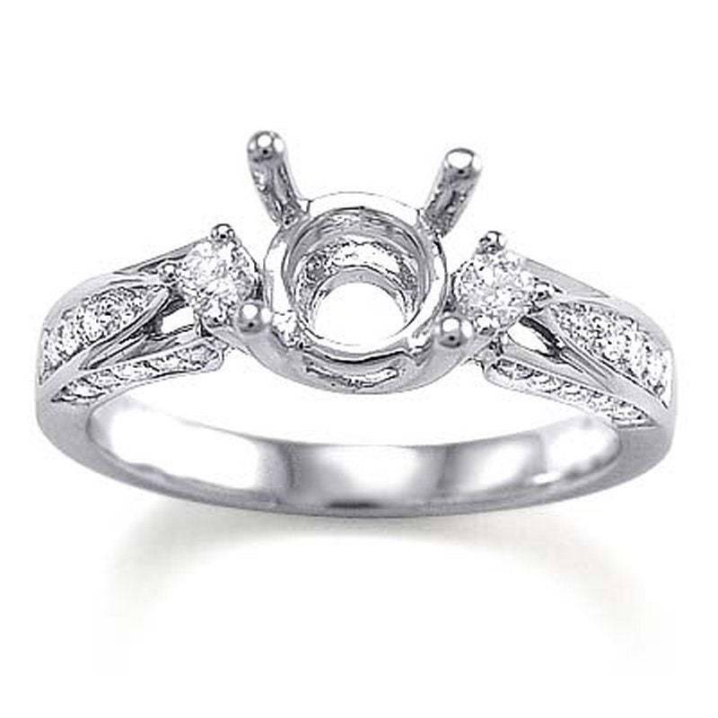 950 Platin Diamant Verlobungsring Semi-Mount 950 Platin Diamant Verlobungsring Semi-Mount von AnzorJewelry