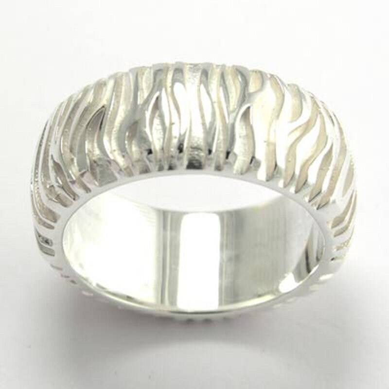sterling Silber Zebra Design Band Ring von AnzorJewelry
