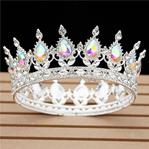 Haarschmuck, Kronen-Diademe für Damen, Herren/Damen, Festzug, Abschlussball, Diadem, Haarschmuck, Hochzeit, Haarschmuck, Zubehör (Rosa) von AoBloom