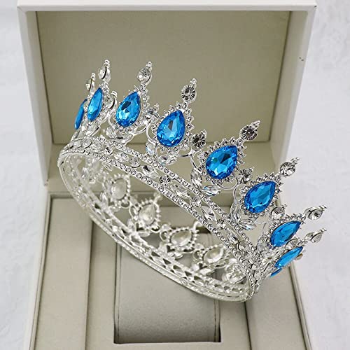 Haarschmuck, Kronen-Diademe für Frauen, Vintage-Hochzeit, König-Tiaras und Kronen, Braut-Kopfschmuck, Zubehör, Diadem, Festzug, Kopfschmuck, Brauthaar (C 2) von AoBloom