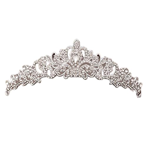 Haarschmuck, Kronen-Tiaras für Frauen, Hochzeit, Krone, Haarschmuck, Braut-Kopfschmuck, Frau, barocke Strasssteine, Kristall-Tiaras, Brautkronen, Hochzeit-Haarschmuck (Gold) von AoBloom