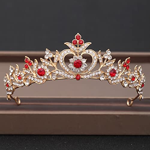 Haarschmuck, Kronen-Tiaras für Frauen, Hochzeitskrone, Haarschmuck, Braut-Kopfschmuck, Damen-Barock-Strasssteine, Kristall-Tiaras, Brautkronen, Hochzeit-Haarschmuck (lila) von AoBloom