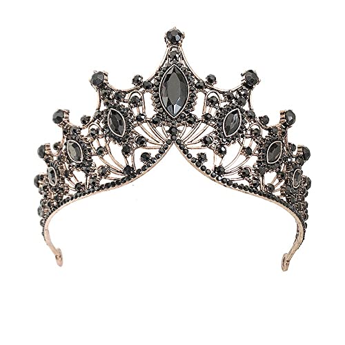 Haarschmuck, Kronen-Tiaras für Frauen, trendige Kristall-Strass-Tiaras und Kronen, Hochzeits-Haarschmuck, mehr Farbe, Brautkönigin, Prinzessin, Diademe, Damen-Kopfschmuck (Lila, Silber) von AoBloom