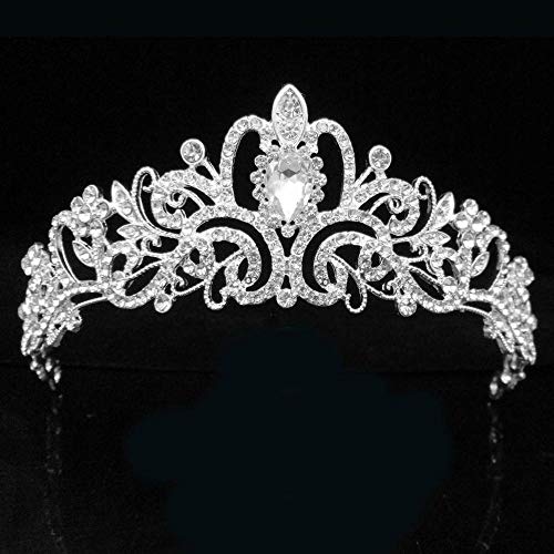 AoBloom Haarschmuck Krone Tiaras für Frauen Hochzeit Kristall Diadem Braut Tiara Kronen Stirnband Kopfschmuck Prinzessin Braut Tiara Kopfschmuck für Frauen Mädchen (HA) von AoBloom