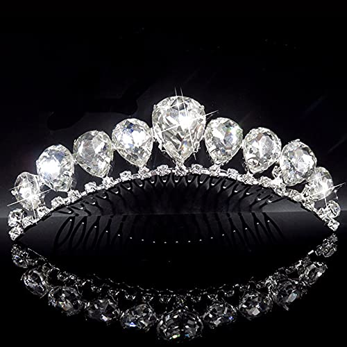 Haarschmuck Krone Tiaras für Frauen Prinzessin Krone für Mädchen Brautkrone Tiara Diadem Kristall Blumen Hochzeit Braut Haarschmuck Kopfschmuck Geschenke (8) von AoBloom