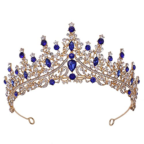 Haarschmuck Kronen-Tiaras für Frauen, Haarschmuck, Kristall-Strass-Kronen-Tiaras, Stirnband, Braut-Kopfschmuck, Hochzeit, Haarschmuck, Kopfschmuck für Frauen (JA05) von AoBloom