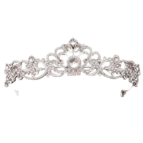 Haarschmuck Kronen-Tiaras für Frauen, Hochzeitskrone, Haarschmuck, Braut-Kopfschmuck, Damen-Barock-Strasssteine, Kristall-Tiaras, Brautkronen, Hochzeit-Haarschmuck (titanbeschichtet) von AoBloom