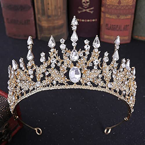 Haarschmuck Kronen-Tiaras für Frauen, Vintage-Barock-Stirnbänder, Kristall-Tiaras, Kronen, Braut-Kopfschmuck, Braut-Hochzeits-Haarschmuck für Frauen (Stil 4) von AoBloom