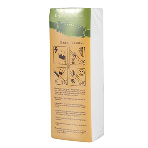 Aoaoy 100 Blatt/Beutel Bein Arm Achselhöhle Haarentfernung Enthaarungsmittel Vlies Epilierer Wachsstreifen Papier von Aoaoy