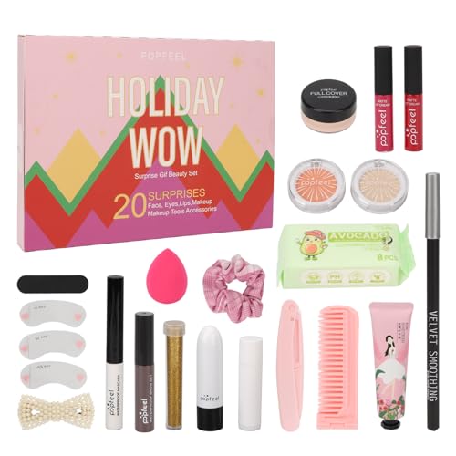 Makeup Adventskalender 2025 für Mädchen Weihnachten Countdown Kalender Makeup Geschenkset Blind Box Full Cosmetic Kit für Anfänger Xmas Frauen Überraschung Geschenk für Weihnachten von Aoaoy