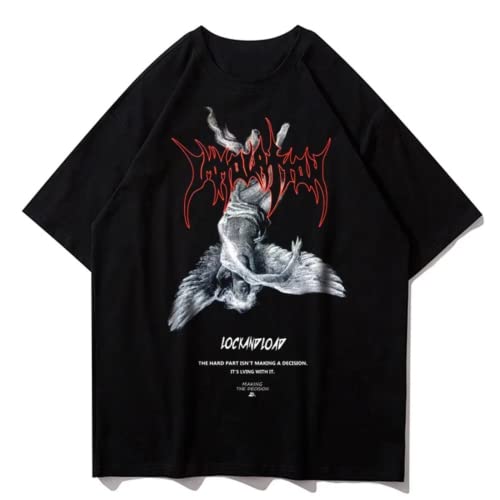 Y2K T-Shirts für Herren und Damen, Gothic, Vintage-T-Shirts, Grunge, Emo, Alt, übergroß, fallender Engel, Grafik, Gothic, Streetwear, 2000er-Jahre, Baggy, BK1, L Y2K T-Shirts für Herren und Damen, Gothic, Vintage-T-Shirts, Grunge, Emo, Alt, übergroß, fallender Engel, Grafik, Gothic, Streetwear, 2000er-Jahre, Baggy, BK1, L von Aobiono