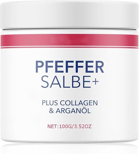Pfeffersalbe Plus, Pfeffersalbe Bräunung,Reichhaltige Salbe Mit Plus Collagen & Arganöl, Pfeffersalbe Zum Einreiben Der Haut Und Trockener Haut Für Männer Frauen von Aoblok