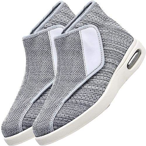 Aocase Schuhe Für Geschwollene Füße Orthopädische Diabetiker Schuhe Herren Damen Senioren Turnschuhe Freizeitschuhe Reha Schuhe Für Geschwollene Füße,Light Gray,42 EU von Aocase