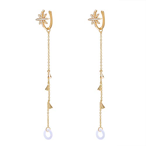 AoedeJ Anti-Lost Holder Ohrringe für AirPods 14 Karat vergoldeter Dangle Earring Drahtloser Kopfhörerhalter Gurt Kompatibel mit AirPods Pro 1 & 2 von AoedeJ