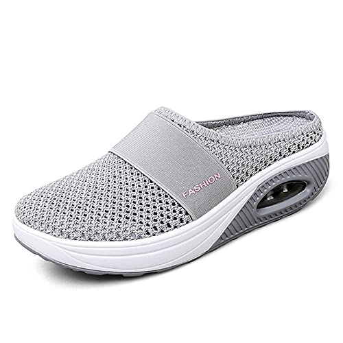 Aoguaro Freizeitschuhe für Damen, Luftkissen, Plateau-Mesh-Pantoletten, Sneaker, atmungsaktiv, gestrickt, Wanderschuhe, leicht für den täglichen Gebrauch von Aoguaro