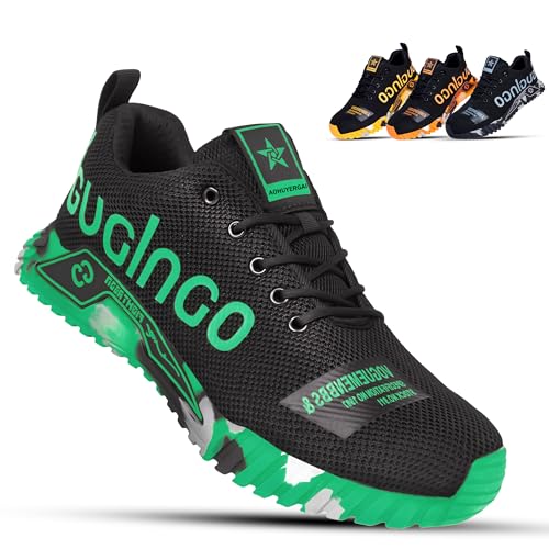 Aohuyergai Sicherheitsschuhe Herren Leichte Arbeitsschuhe Damen Stahlkappenschuhe Bequeme Mode Stoßdämpfung Breite Atmungsaktive Arbeits- & Berufsschuhe Grün 38 EU Aohuyergai Sicherheitsschuhe Herren Leichte Arbeitsschuhe Damen Stahlkappenschuhe Bequeme Mode Stoßdämpfung Breite Atmungsaktive Arbeits- & Berufsschuhe Grün 38 EU von Aohuyergai