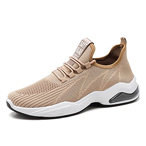 Aoikoy Herren Turnschuhe Sneaker Schuhe Herren Sportschuhe Laufschuhe Tennisschuhe Outdoor Running Walkingschuhe Straßenlaufschuhe rutschfest Atmungsaktiv Leichtgewichts,1-Kahki,EU43 von Aoikoy