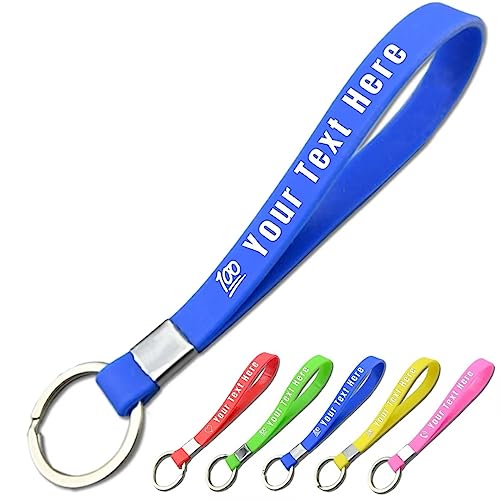 Benutzerdefinierte Keychain Silikon Bulk Personalisierte Schlüsselanhänger Von 1pc bis 500pcs, Kundenspezifische Schlüsselanhänger mit eingraviertem Namen und Logo, Gelb, Blau, 6.5"L*0.47"W/ von Aokizkdzsw