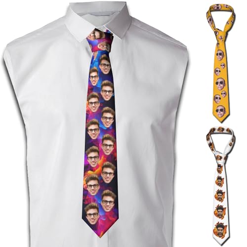 Aokizkdzsw Personalisiert Krawatten für Männer mit Foto Neuheit Krawatten Personalisierte Lustige Gesicht Krawatte Geschenke für Valentinstag oder Vatertag Aokizkdzsw Personalisiert Krawatten für Männer mit Foto Neuheit Krawatten Personalisierte Lustige Gesicht Krawatte Geschenke für Valentinstag oder Vatertag von Aokizkdzsw