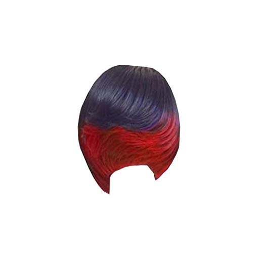 Damen Perücken Kurze Perücke Straight Haarperücken Synthetische Gewellte Haar Perücken Curly Wig für Frauen mit P1ony Party Cosplay Kostüm Tägliche Perücke von Aoklidil