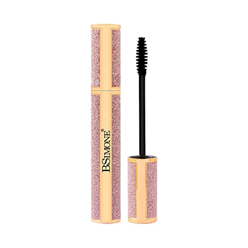 Wimperntusche Mascara Schwarz 4D Silk Fiber Lash Mascara Natürliche, wasserfeste, wischfeste Wimperntusche, verlängert und dick, langanhaltend, keine klumpende Formel Mascara Schwarz (A, One Size) von Aoklidil