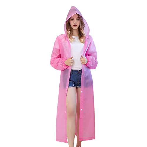 Aolegoo 2 Stück Regenponcho,Wiederverwendbarer, Tragbarer Unisex-Regencape für Survive, Fahrrad, Wandern, Camping, Ausflug, Angeln, Konzert, Stadion, Festival (Rosa) von Aolegoo