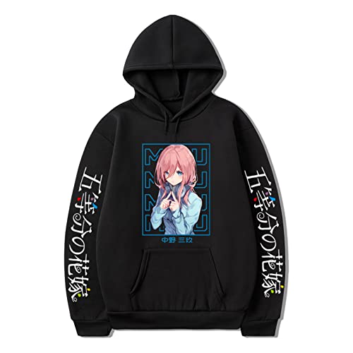 Aoligeinb The Quintessential Quintuplets Hoodies Anime Nakano Miku Cosplay Harajuku Casual Streetwear Pullover Langarm Sweatshirt Tops für Damen Herren von Aoligeinb